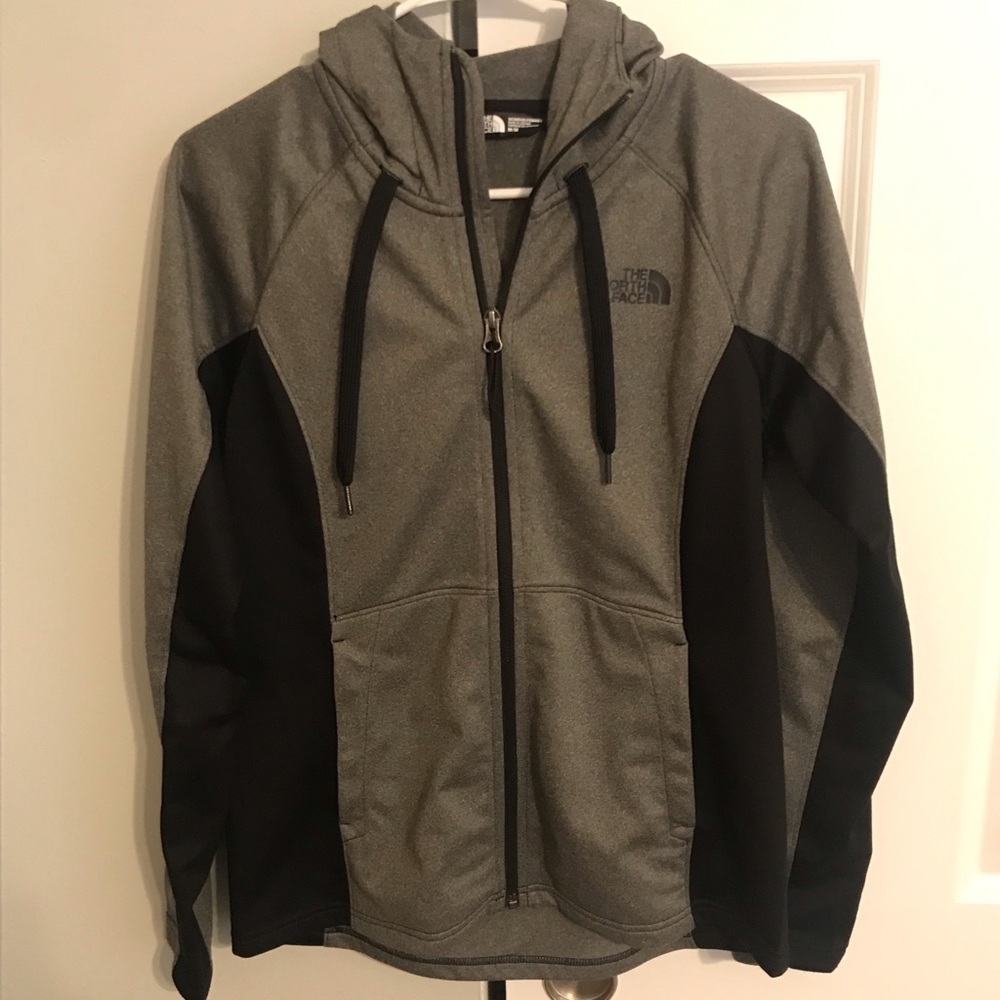The North Face black and gray fleece